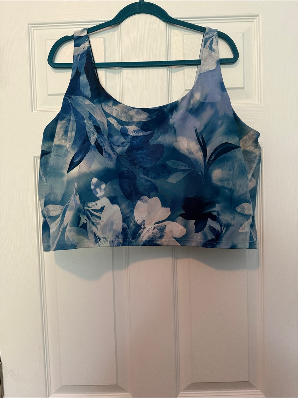 Old Navy Blue Floral Longline Sports Bra